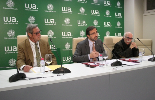 Manuel Molinos, Juan Gómez y Arturo Ruiz, en la presentación del proyecto.
