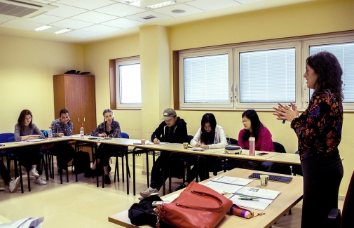 Profesora de la Universidad de Jaén, durante una clase