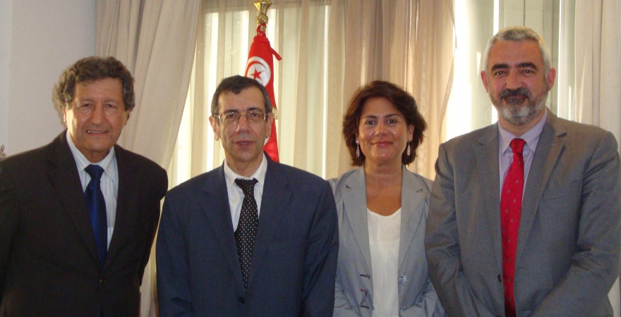 Delegación, en su visita a Túnez