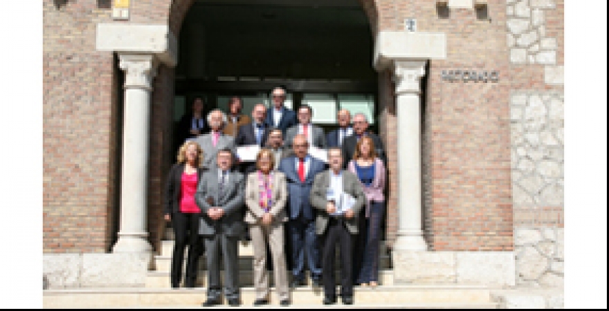 Galardonados, en el Rectorado de la UMA