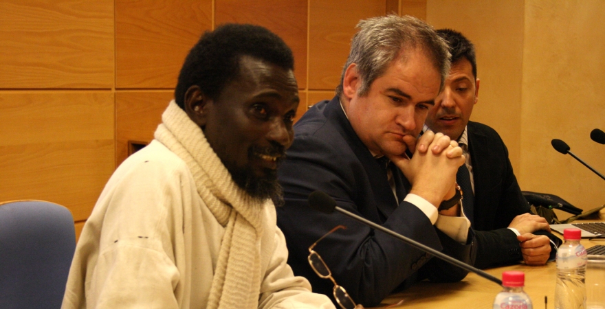 Ismael Diadié durante su conferencia en la UJA.