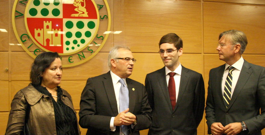 Ana María Ortiz, Manuel Parras, Tomás Palacios y José Ángel Marín