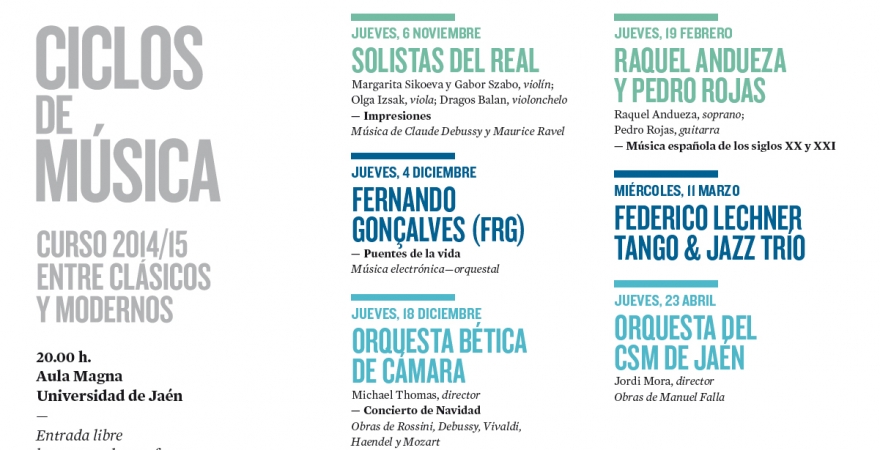 Cartel de los Ciclos de Música 2014/2015.