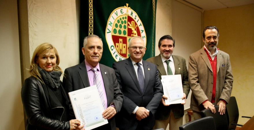 Mª Isabel Torres, Fermín Aranda, Manuel Parras, Alfonso Cruz y Manuel Linares.