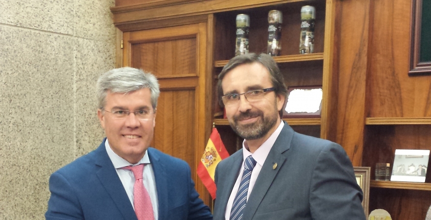 El alcalde de Jaén, con el Rector de la Universidad de Jaén, esta mañana