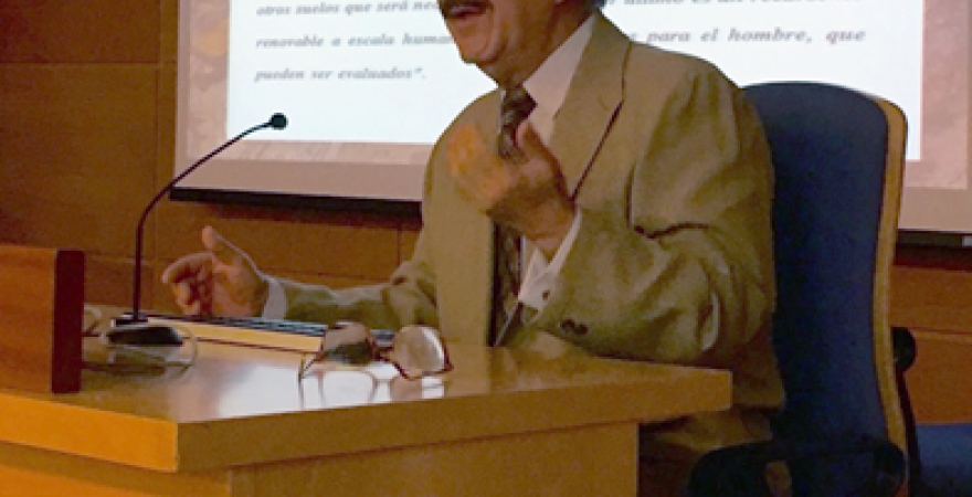 Rafael Delgado, durante su intervención.