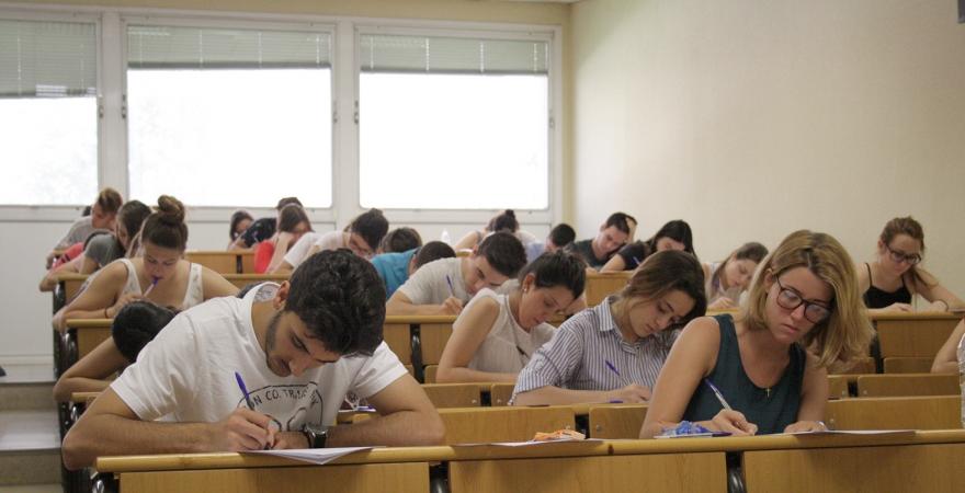 Estudiantes durante la prueba, el pasado mes de junio.