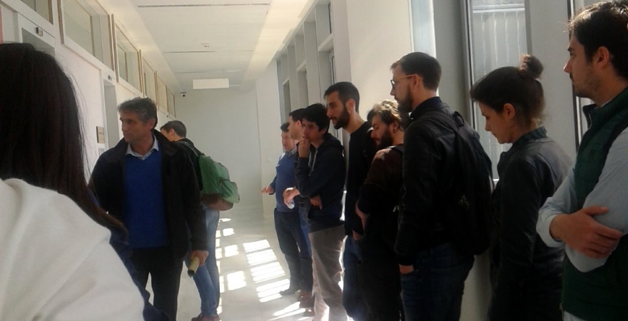 Momento de la visita al Vivero del Campus Científico Tecnológico de Linares