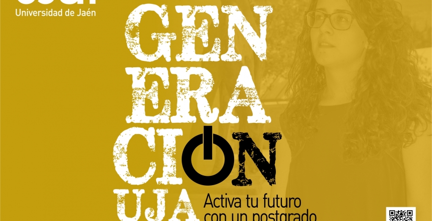 Cartel de la campaña de la UJA 'Activa tu futuro con un postgrado'.