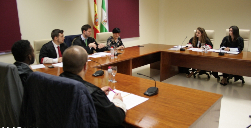 Momento del juicio simulado en la Universidad de Jaén.