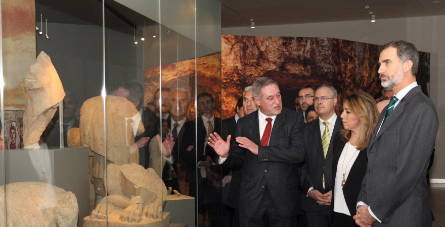 Su Majestad el Rey Don Felipe VI, en la inauguración del Museo Ibero de Jaén.