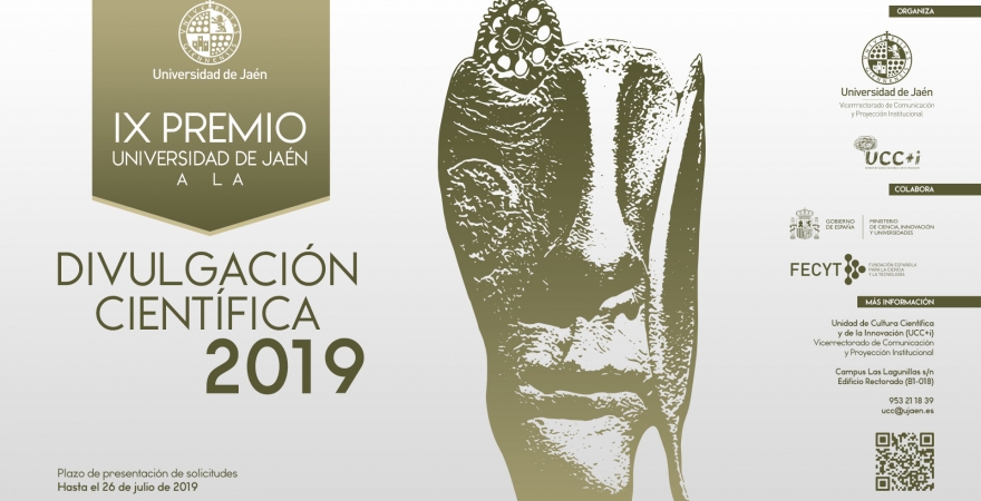 Cartel del IX Premio Universidad de Jaén a la Divulgación Científica.