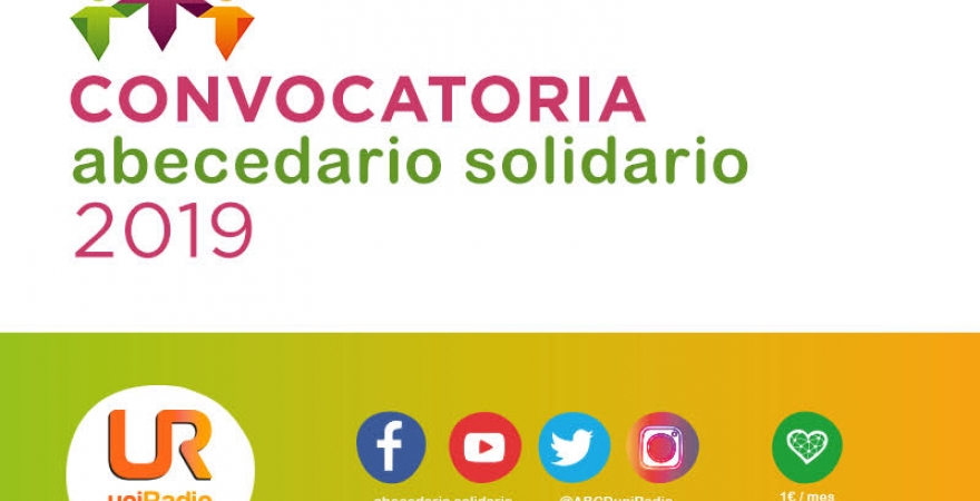 Imagen de la convocatoria de 'Abecedario Solidario 2019'.