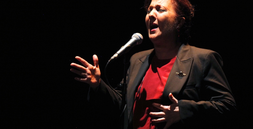 Carmen Linares, en un concierto ofrecido anteriormente en la Universidad de Jaén.