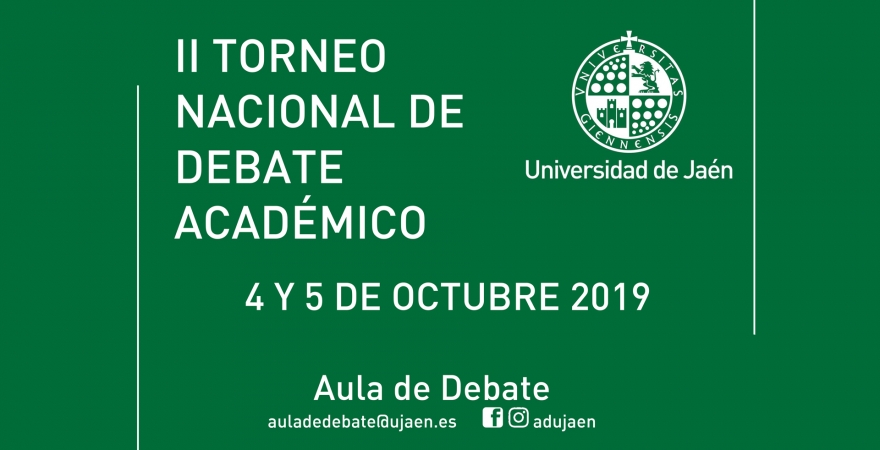 Cartel del II Torneo Nacional de Debate Universidad de Jaén.