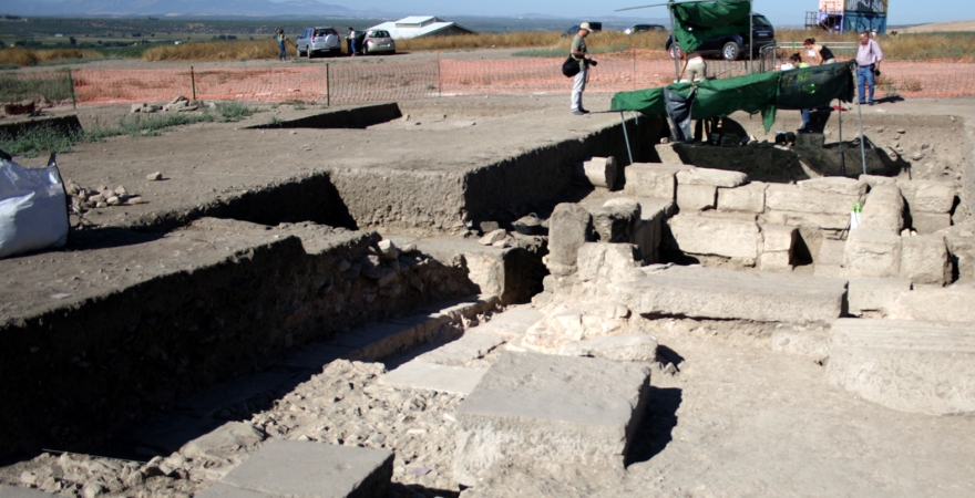 Una de las zonas de excavaciones en el yacimiento de Cástulo.