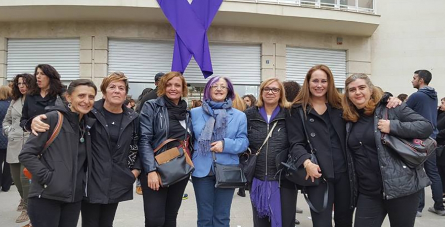 Algunas integrantes del Seminario Mujer, Ciencia y Sociedad de la UJA.