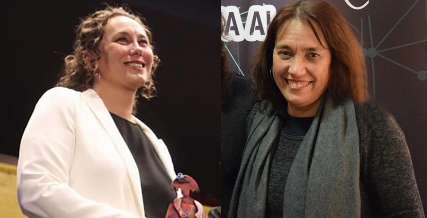 Las premiadas Antonia García Luque y María Luisa Grade Gascón.
