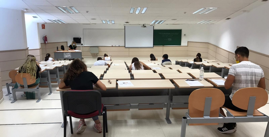 Aula del Aulario Juan de Mata Carriazo (C3), en el Campus Las Lagunillas.