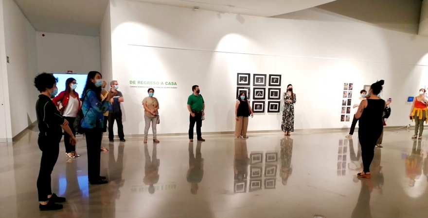 Inauguración de la muestra, en el Museo Íbero de Jaén.