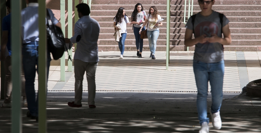 Estudiantes en el Campus Las Lagunillas, en un curso anterior.