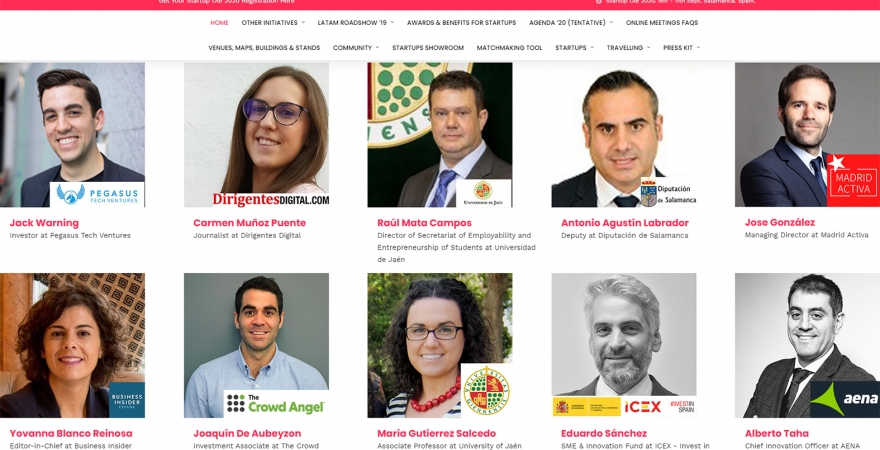 Algunos de los participantes en este encuentro virtual, entre los que se encuentran representantes de la UJA.