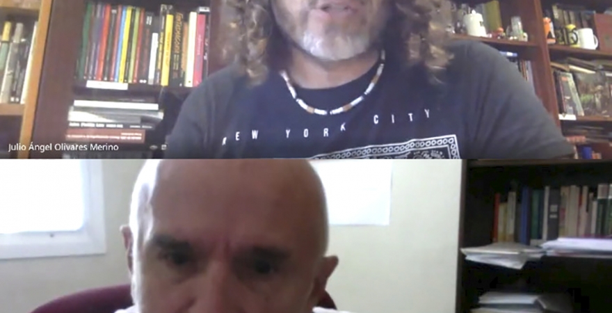 Francisco Garrido, en un momento de la entrevista realizada por Julio A. Olivares.