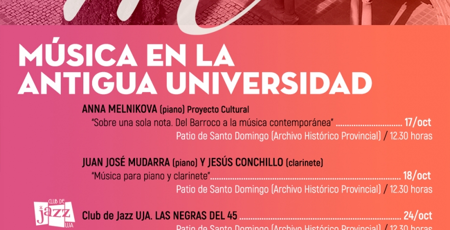 Cartel de 'Música en la Antigua Universidad'