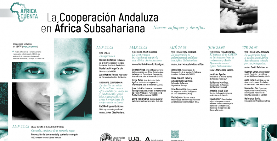 Cartel de las jornadas 'La Cooperación Andaluza en África Subsahariana'.