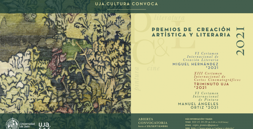 Cartel de la convocatoria de los Premios de Creación Artística y Literaria 2021.