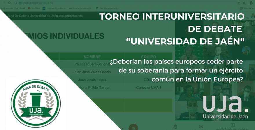 Cartel del Torneo Interuniversitario de debate 'Universidad de Jaén'.