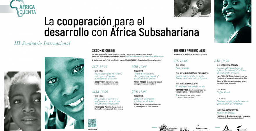 Cartel del seminario 'La cooperación para el desarrollo con África Subsahariana'.