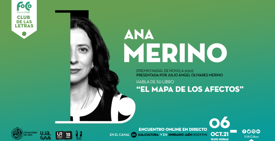 Cartel del Club de las Letras, con Ana Merino.