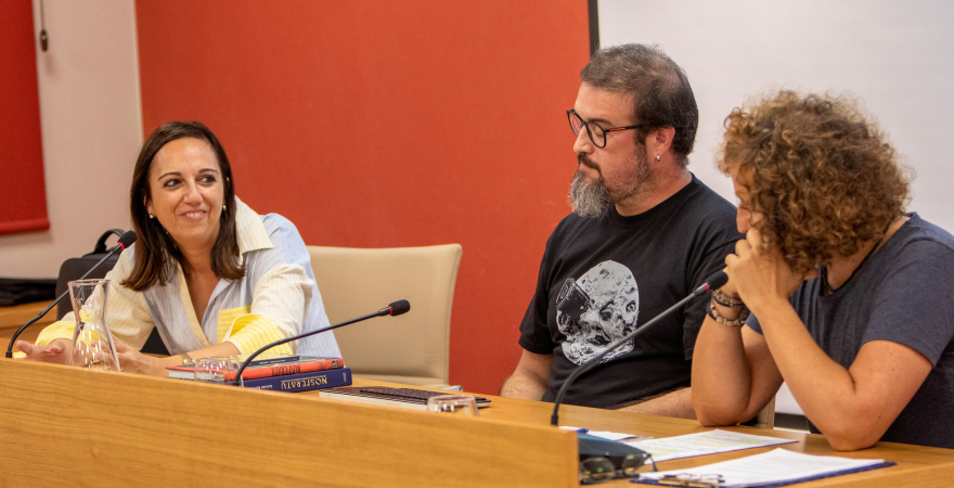 Marta Torres, Miguel Dávila y Julio Ángel Olivares. Fotografía: Fernando Mármol.