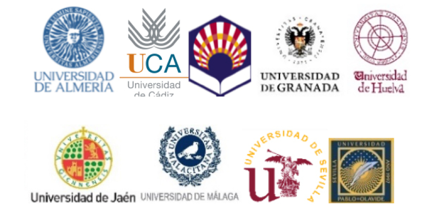 Escudos de las universidades públicas andaluzas firmantes del comunicado.