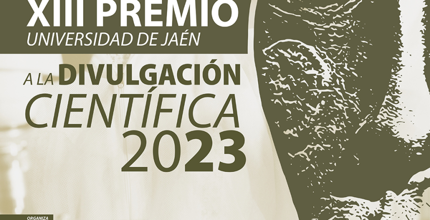Cartel del XII Premio Universidad de Jaén a la Divulgación Científica 2023.