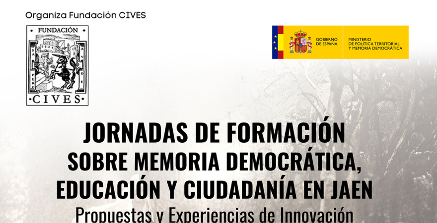 Cartel de las Jornadas de Formación sobre ‘Memoria Democrática, Educación y Ciudadanía en Jaén. Propuestas y experiencias de innovación’