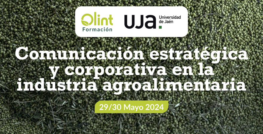 Cartel del curso 'Comunicación estratégica y corporativa en la industria agroalimentaria'.