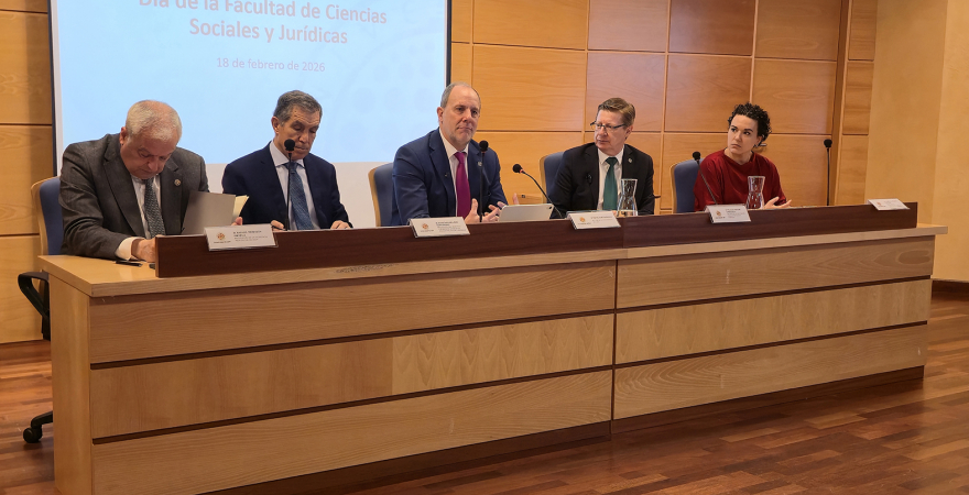 Intervención del Rector, durante la festividad de la Facultad de CCSS y JJ 2026.