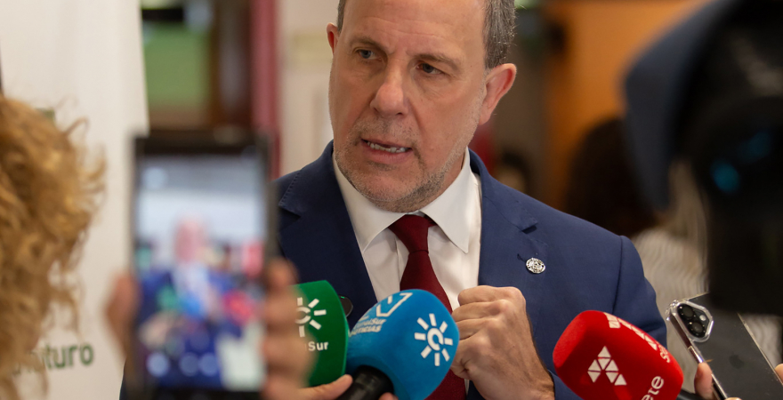 El Rector de la Universidad de Jaén, Nicolás Ruiz Reyes.