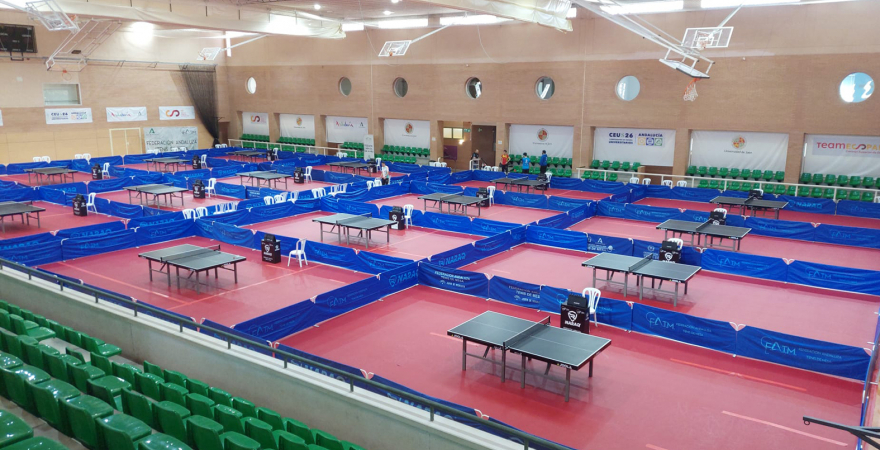 Pabellón de Deportes de la UJA en el Campus de Las Lagunillas, donde se va a celebrar el CEU de Tenis de Mesa.