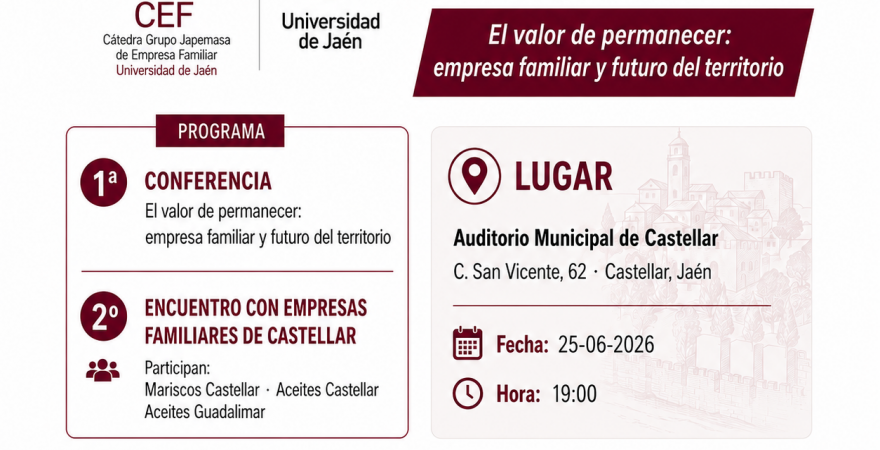Cartel anunciador del X Encuentro con Empresas Familiares.