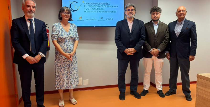 De izquierda a derecha: José Luis Sánchez, María del Carmen Muñoz Rodríguez, Alberto del Real Alcalá, José Jiménez Garrido Juan Manuel de Faramiñán.