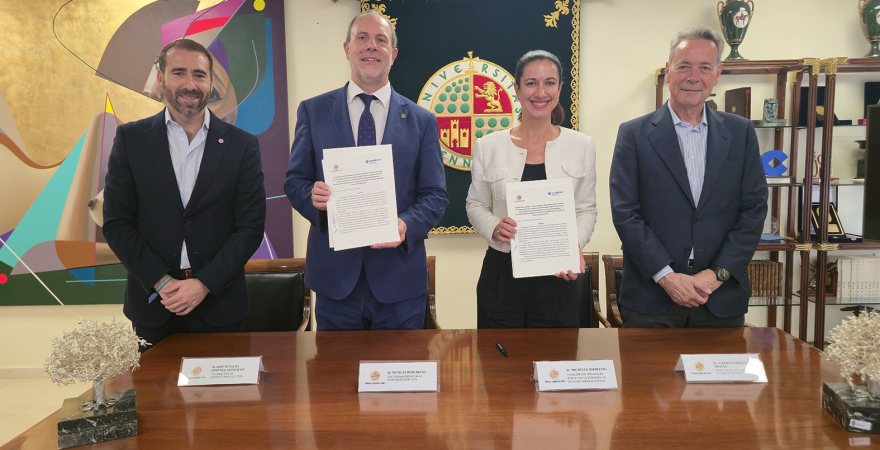 De izquierda a derecha, José Ignacio Jiménez, Nicolas Ruiz, Michelle Riebeling y Alberto López.