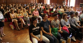 Alumnado extranjero de la UJA, en la recepción de Diputación
