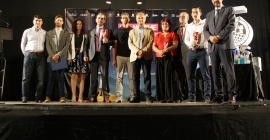 Representantes institucionales de la UJA y galardonados, en la Gala Final.