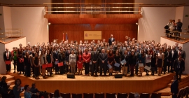 Foto de familia de todos los premiados. Foto: Ministerio de Ciencia, Innovación y Universidades del Gobierno de España