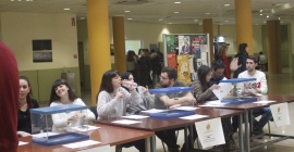 Mesa electorales de los estudiantes de la Universidad de Jaén. Foto: José Ignacio Fernández Entrambasaguas.