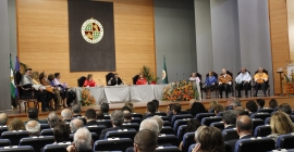 Intervención del Rector, en el acto celebrado en el Aula Magna. Foto: José Ignacio Fernández.