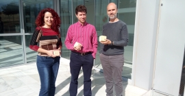 María José Campos, Pedro Vera-Candeas y Francisco Cañadas, investigadores de la UJA que han trabajado en este estudio.